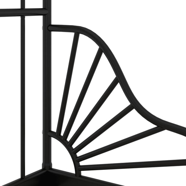 vidaXL Extendable Daybed Black Metal 80x130/200 cm