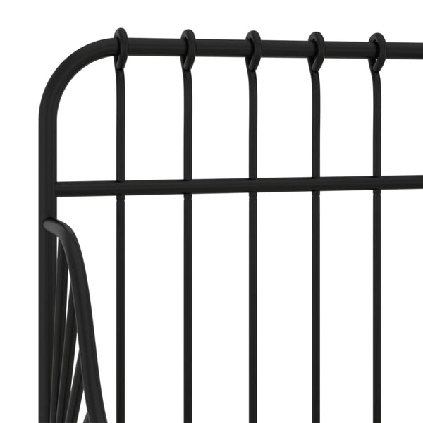vidaXL Extendable Daybed Black Metal 80x130/200 cm