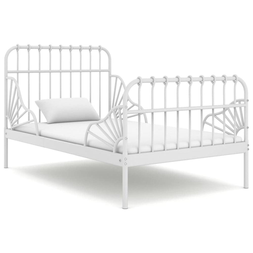 vidaXL Extendable Daybed White Metal 80x130/200 cm