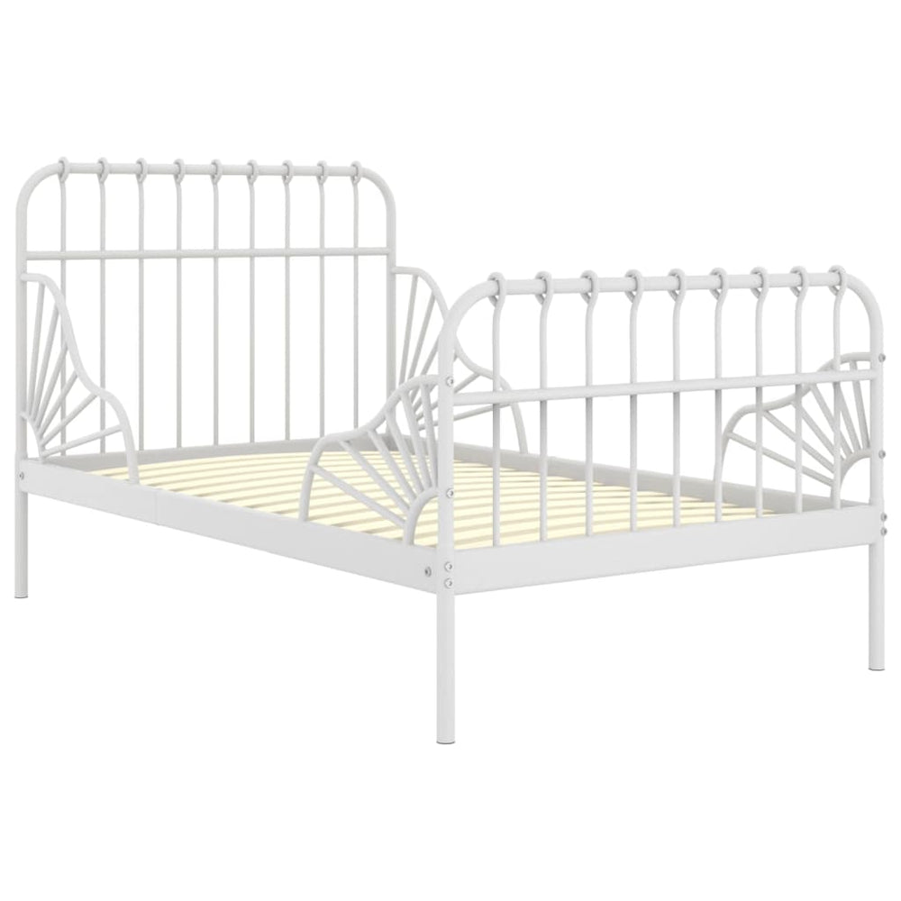 vidaXL Extendable Daybed White Metal 80x130/200 cm
