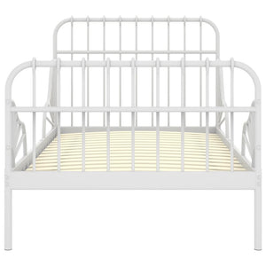 vidaXL Extendable Daybed White Metal 80x130/200 cm