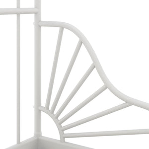 vidaXL Extendable Daybed White Metal 80x130/200 cm