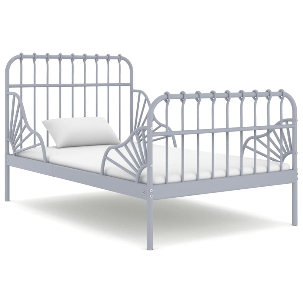 vidaXL Extendable Daybed Grey Metal 80x130/200 cm