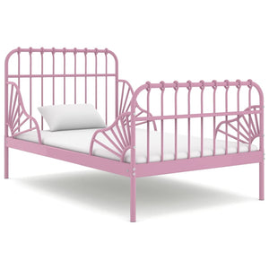 vidaXL Extendable Daybed Pink Metal 80x130/200 cm