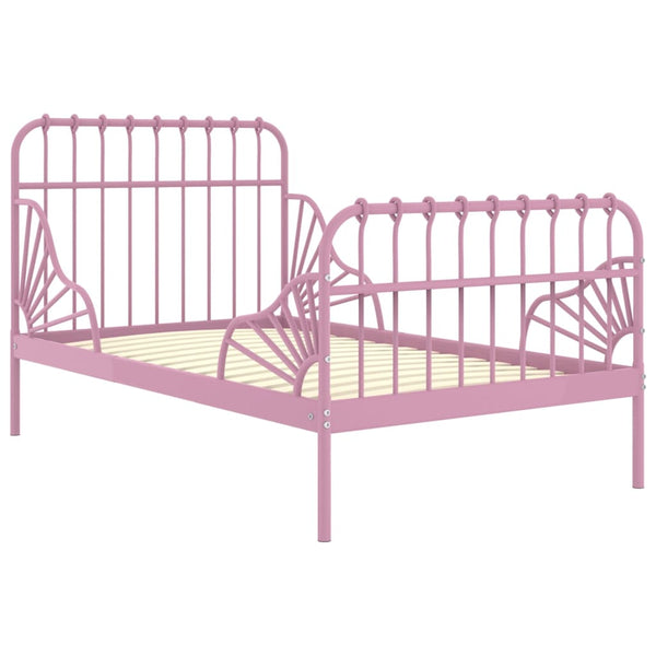 vidaXL Extendable Daybed Pink Metal 80x130/200 cm