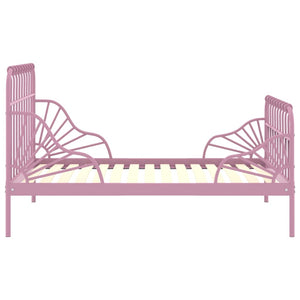 vidaXL Extendable Daybed Pink Metal 80x130/200 cm