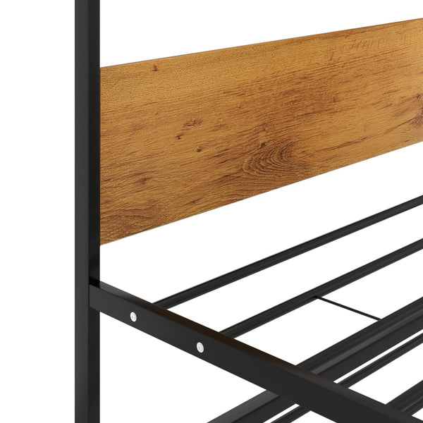 vidaXL Extendable Daybed Black Metal 90x200 cm