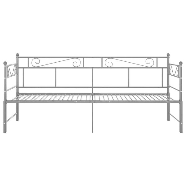 vidaXL Extendable Daybed Gray Metal 90x200 cm