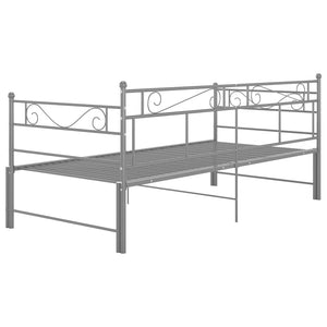 vidaXL Extendable Daybed Gray Metal 90x200 cm