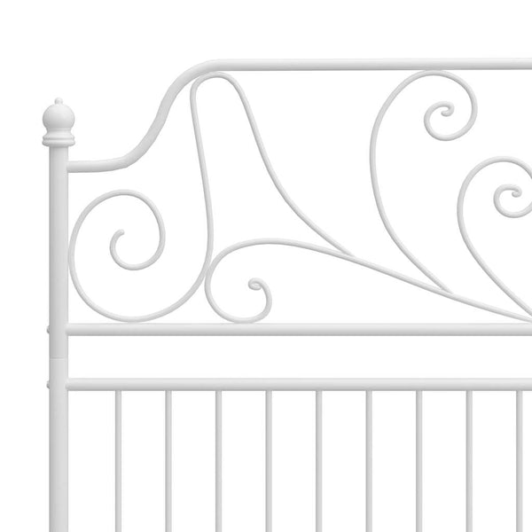 vidaXL Bed Frame White Metal 160x200 cm