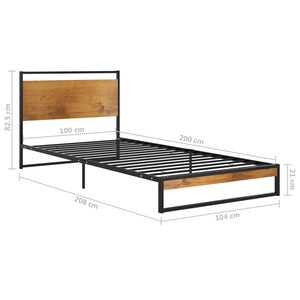 vidaXL Metal Bed Frame 100x200 cm