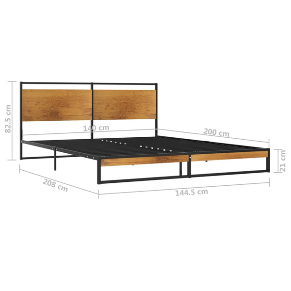 vidaXL Metal Bed Frame 140x200 cm