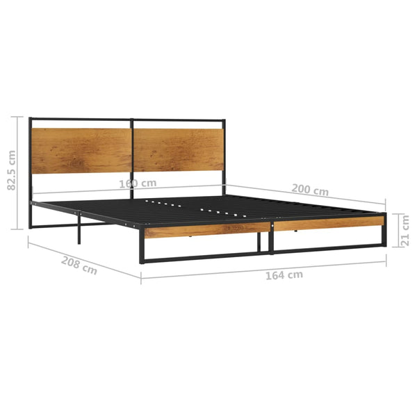 vidaXL Metal Bed Frame 160x200 cm