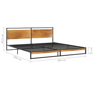 vidaXL Metal Bed Frame 200x200 cm
