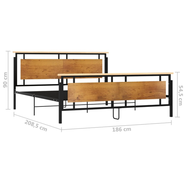 vidaXL Metal Bed Frame 180x200 cm