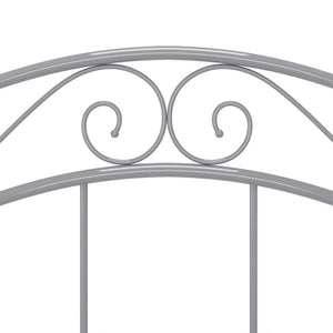 vidaXL Bed Grey Metal 90x200 cm