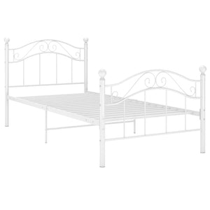 vidaXL Bed White Metal 100x200 cm