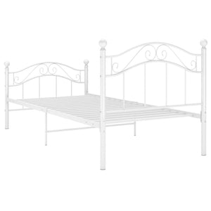 vidaXL Bed White Metal 100x200 cm