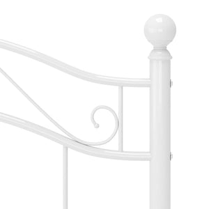 vidaXL Bed White Metal 100x200 cm