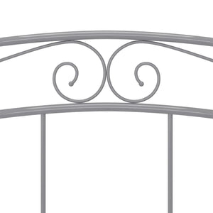 vidaXL Bed Grey Metal 140x200 cm