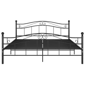 vidaXL Bed Black Metal 160x200 cm