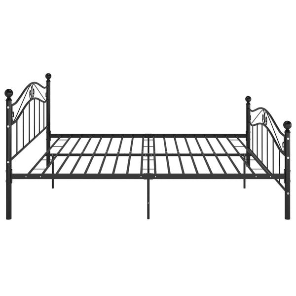vidaXL Bed Black Metal 160x200 cm