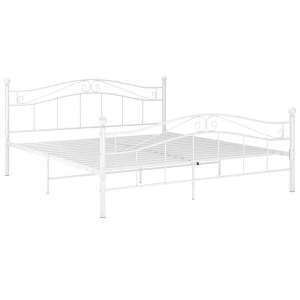 vidaXL Bed White Metal 160x200 cm