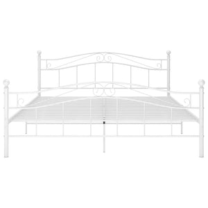 vidaXL Bed White Metal 160x200 cm