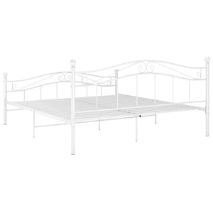 vidaXL Bed White Metal 160x200 cm
