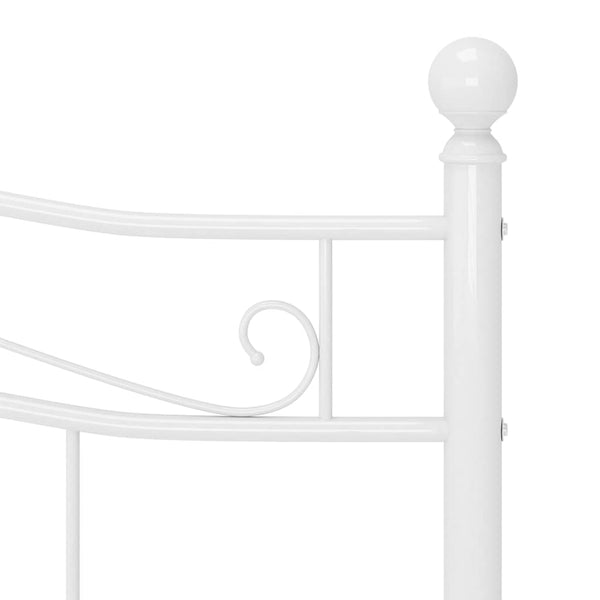 vidaXL Bed White Metal 160x200 cm