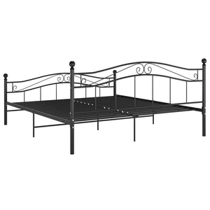 vidaXL Bed Black Metal 180x200 cm