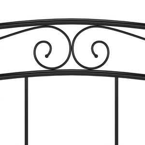 vidaXL Bed Black Metal 180x200 cm