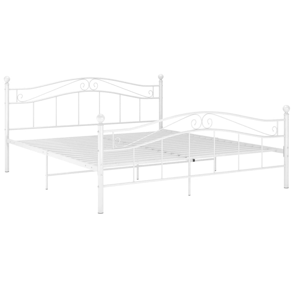 vidaXL Bed White Metal 180x200 cm