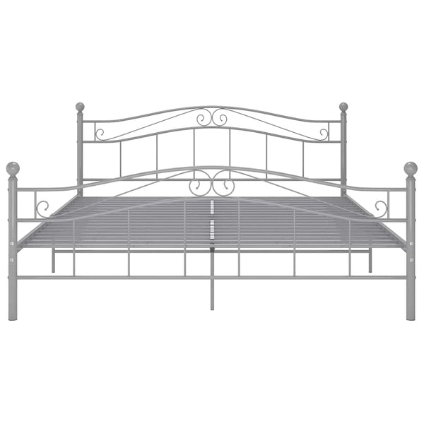 vidaXL Grey Metal Bed 180x200 cm