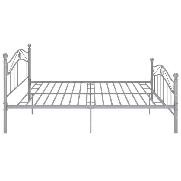 vidaXL Grey Metal Bed 180x200 cm
