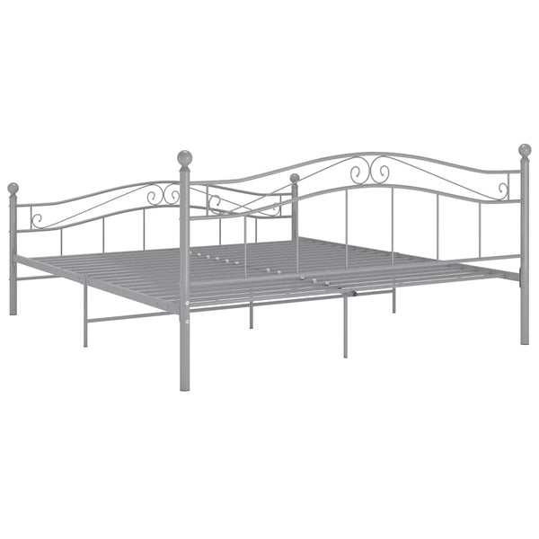 vidaXL Grey Metal Bed 180x200 cm