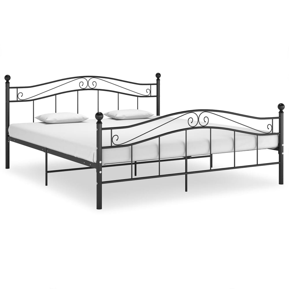 vidaXL Bed Black Metal 200x200 cm