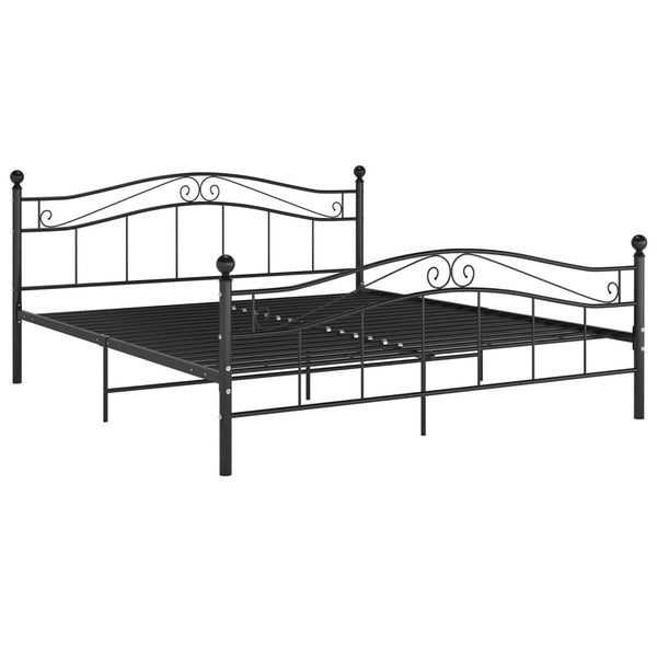 vidaXL Bed Black Metal 200x200 cm