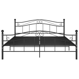 vidaXL Bed Black Metal 200x200 cm
