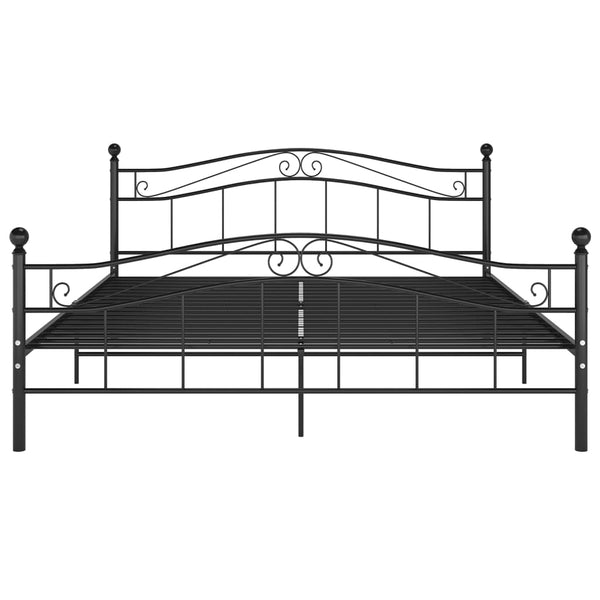 vidaXL Bed Black Metal 200x200 cm
