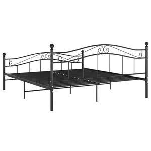 vidaXL Bed Black Metal 200x200 cm