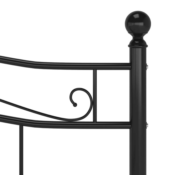 vidaXL Bed Black Metal 200x200 cm
