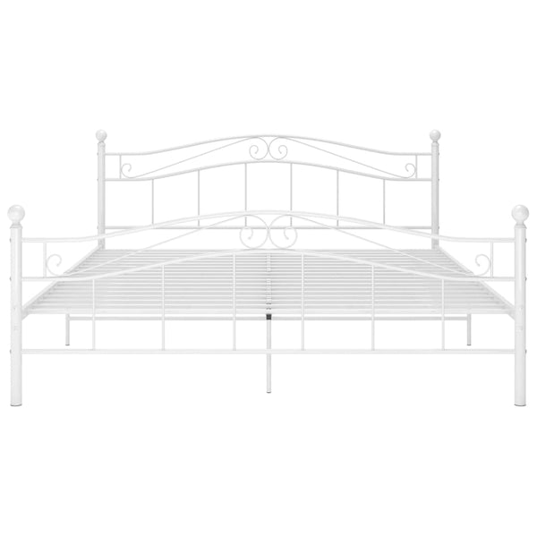 vidaXL Bed White Metal 200x200 cm