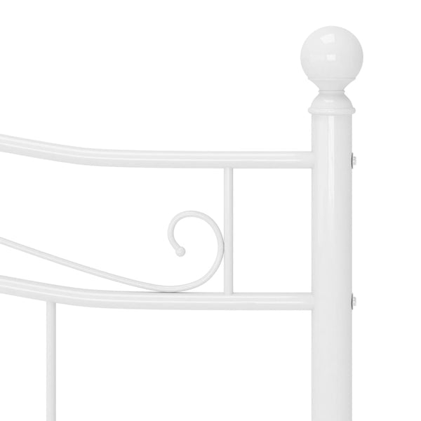 vidaXL Bed White Metal 200x200 cm