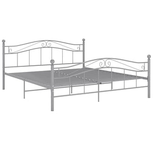 vidaXL Bed Grey Metal 200x200 cm