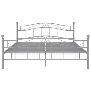 vidaXL Bed Grey Metal 200x200 cm