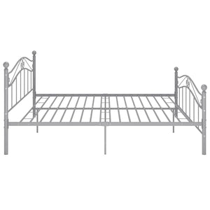 vidaXL Bed Grey Metal 200x200 cm