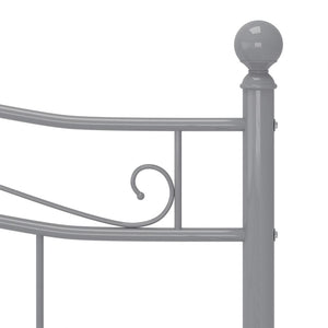 vidaXL Bed Grey Metal 200x200 cm