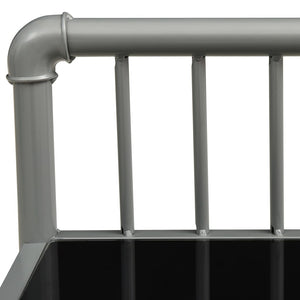 vidaXL Nightstands 2 pcs. Grey and Black Metal and Glass