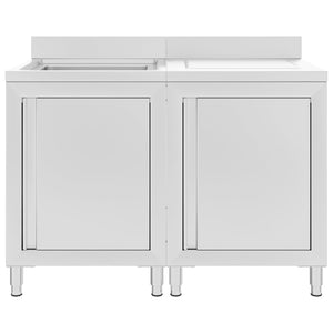 vidaXL Commercial Sink Cabinet Stainless Steel 120x60x96 cm